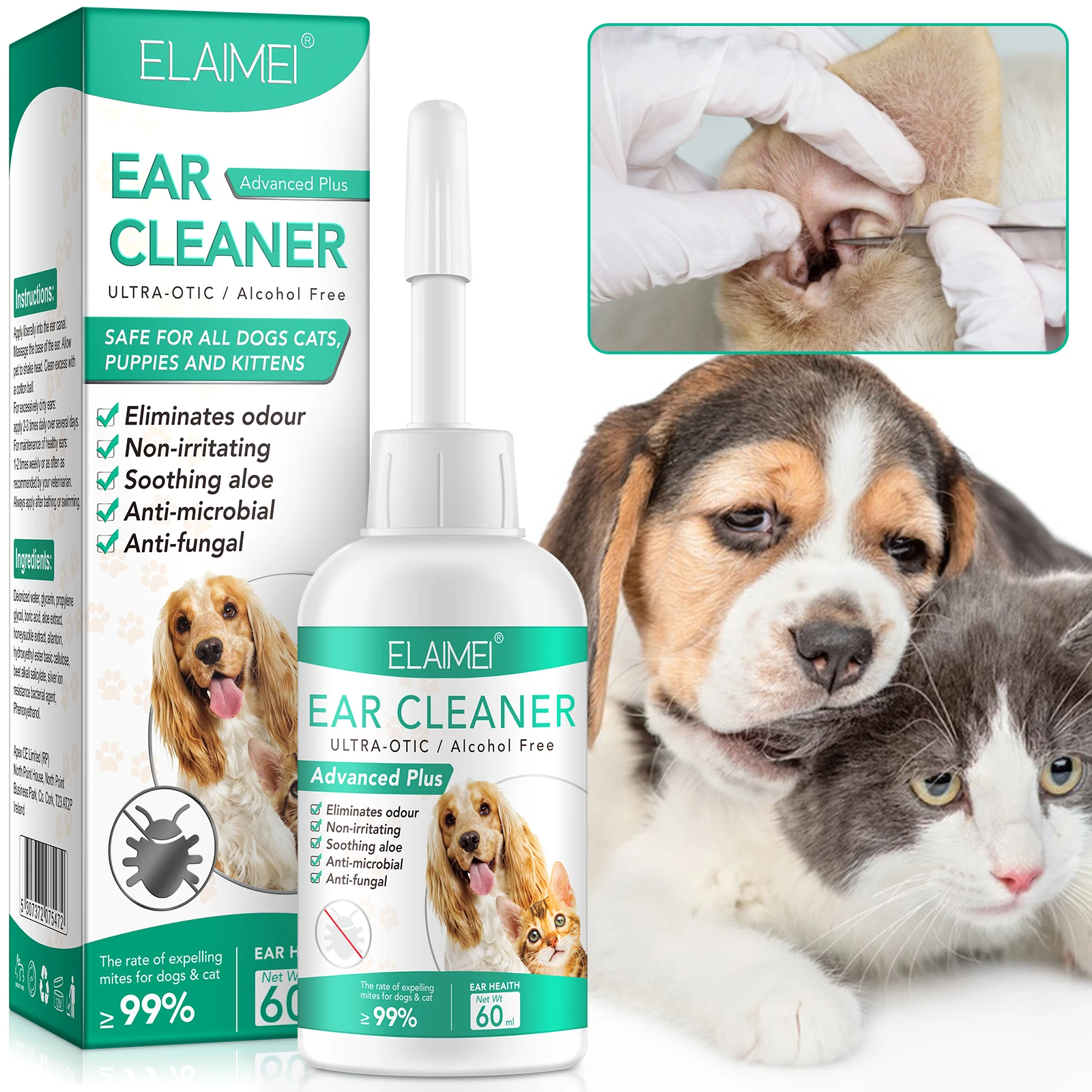 Effective Dog Ear Wax Cleaning Solution | Safe & Non-toxic for Dogs